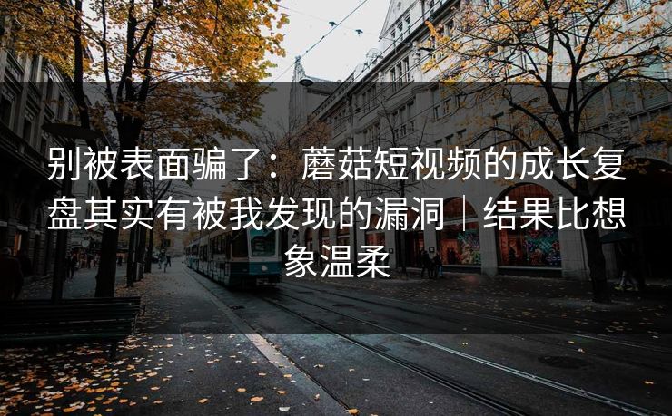 别被表面骗了:蘑菇短视频的成长复盘其实有被我发现的漏洞|结果比想象温柔